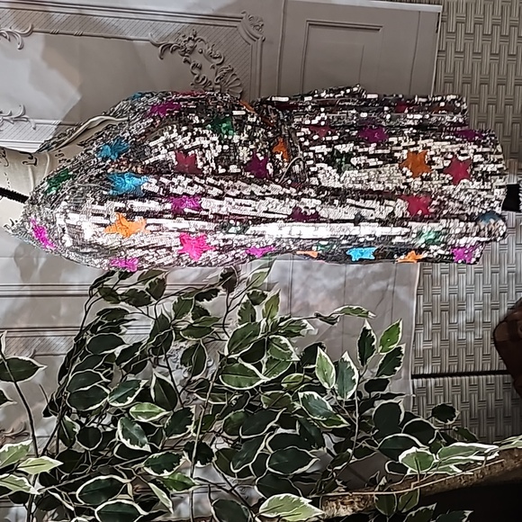 Show Me Your Mumu "Wear Me Out "Rainbow Star Sequin Mini Dress XS - Picture 7 of 14